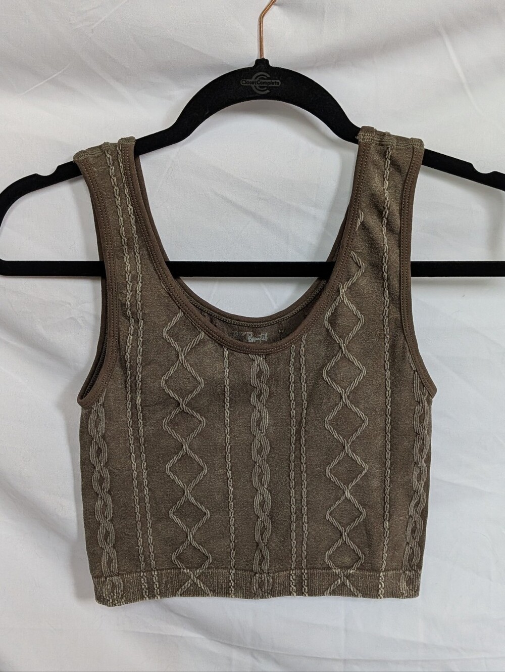 BKE Moss Green Cable-Texture Tank